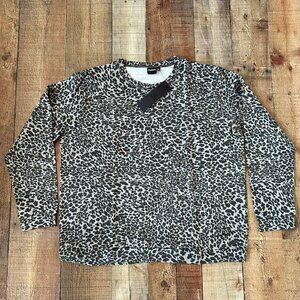 Mono B cheetah print long sleeve top women's 3x